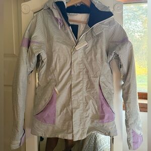 Oakley Snowboarding Jacket Small Gray Purple White